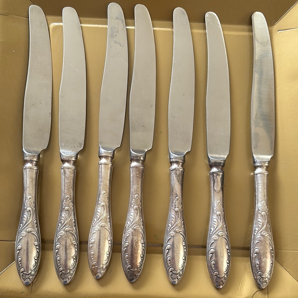 Elegant Silver-Toned Decorative cupronickel Knives Set